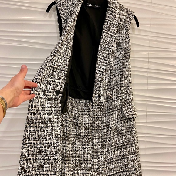 NWT Zara metallic tweed jumpsuit - Picture 11 of 15